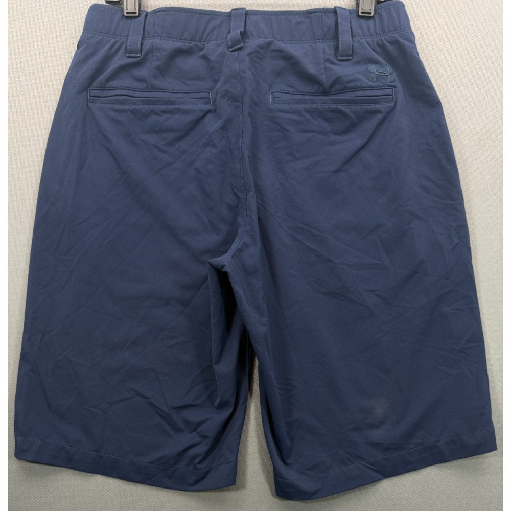 Under Armour Golf Shorts Navy Blue Stretch Performance Flat Front | Men's 32 - Picture 9 of 11